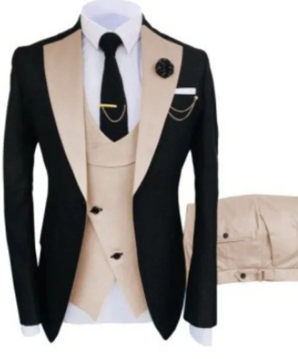 Signature Groom – 3-Piece Peaked Lapel Men’s Suit
Wedding & Formal Collection | Stylist Frantz