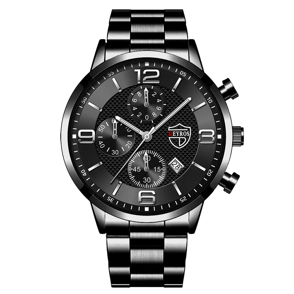 Luxury Stainless Steel Quartz Watch – Men’s Business Style