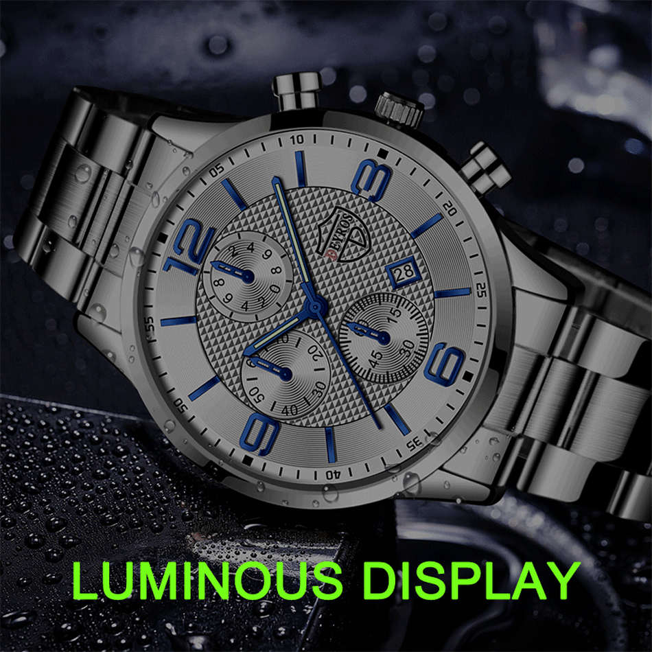 Luxury Stainless Steel Quartz Watch – Men’s Business Style
