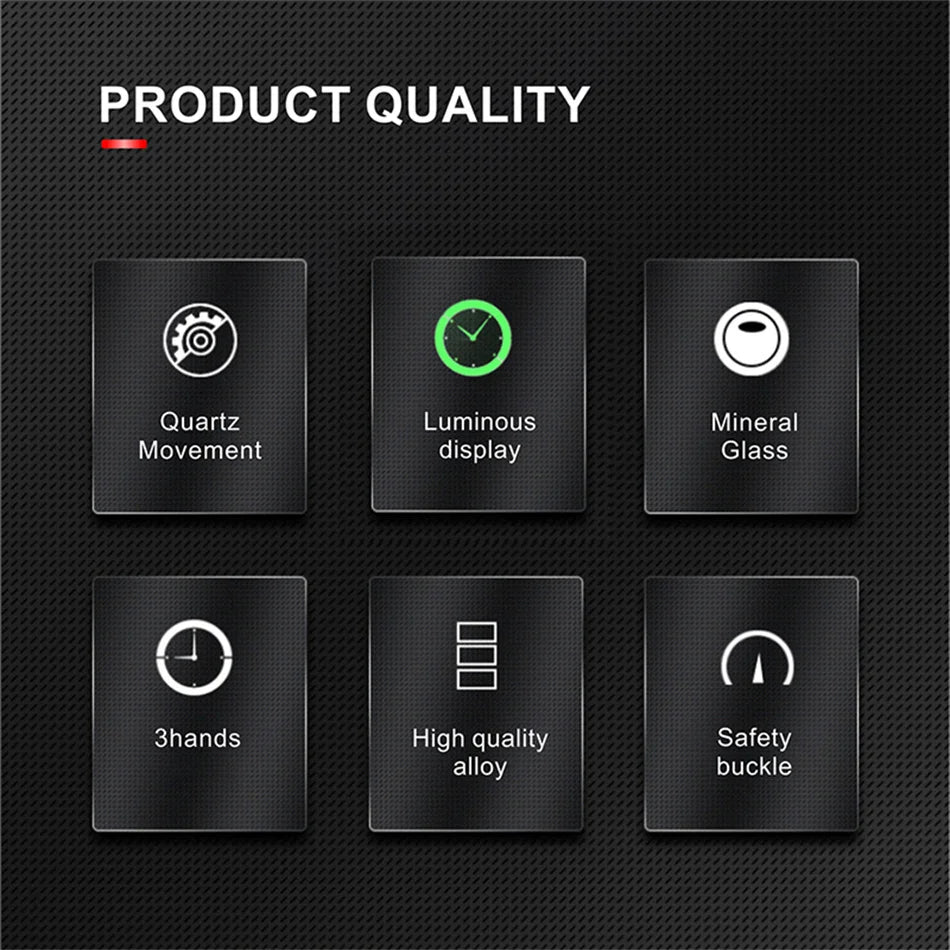 Luxury Stainless Steel Quartz Watch – Men’s Business Style