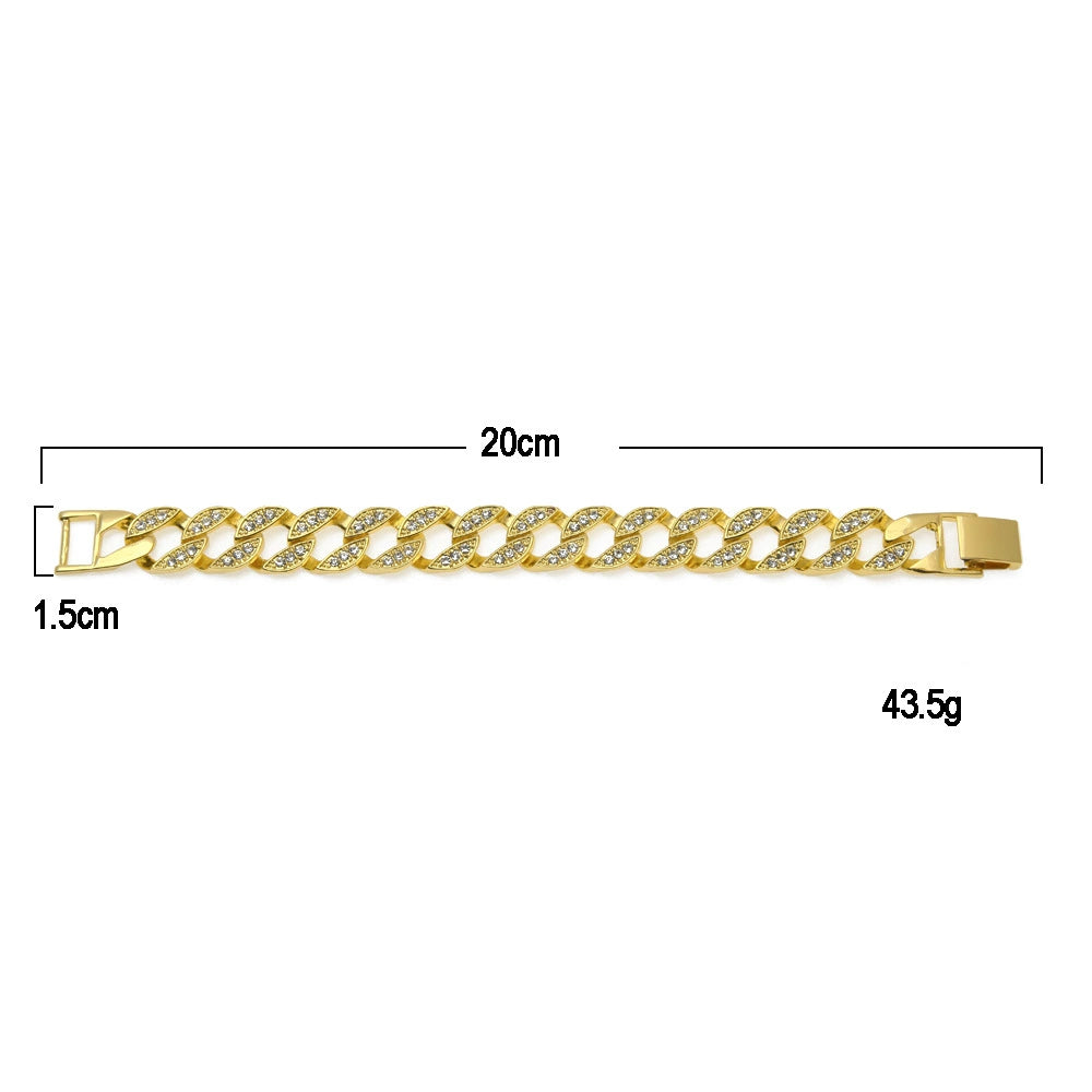 Luxury Cuban Chain Necklace – Diamond-Inspired Iced Design