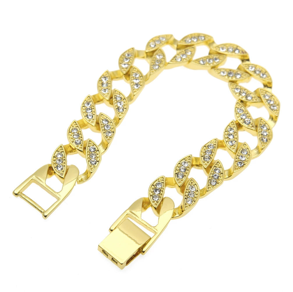 Luxury Cuban Chain Necklace – Diamond-Inspired Iced Design