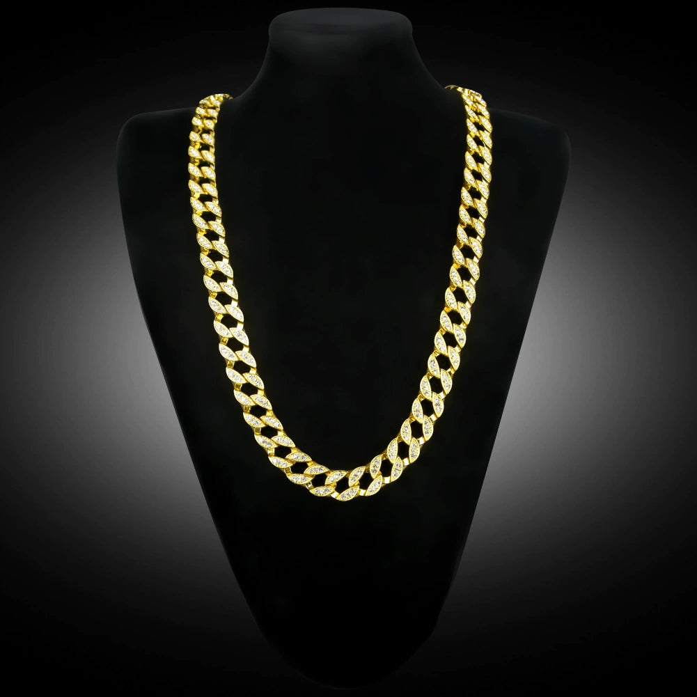 Luxury Cuban Chain Necklace – Diamond-Inspired Iced Design