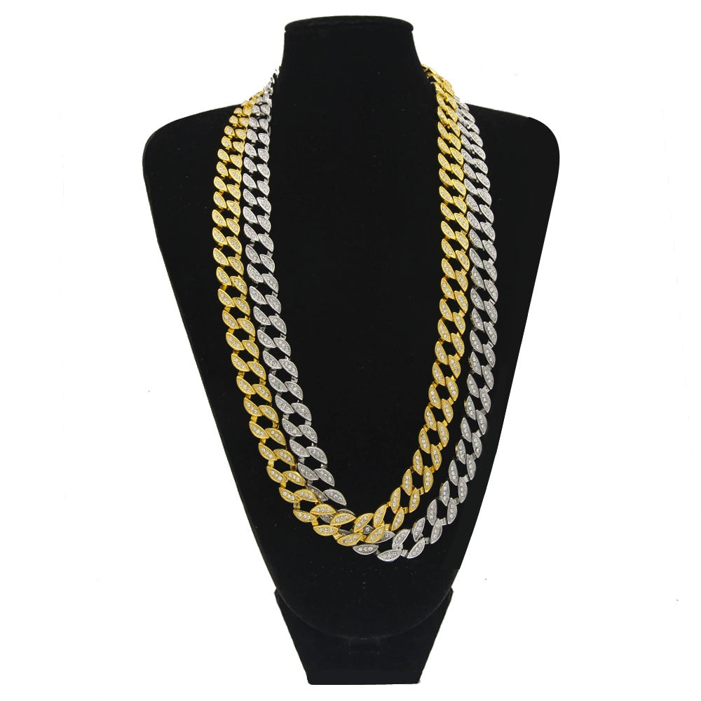 Luxury Cuban Chain Necklace – Diamond-Inspired Iced Design