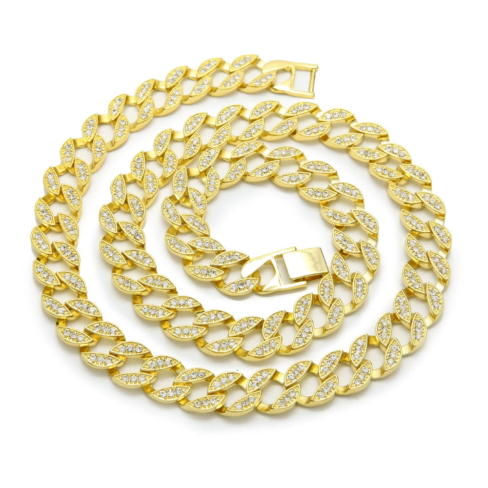 Luxury Cuban Chain Necklace – Diamond-Inspired Iced Design