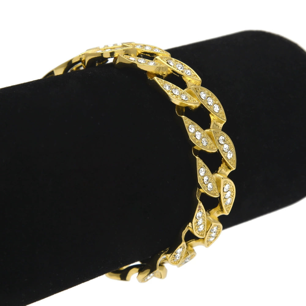 Luxury Cuban Chain Necklace – Diamond-Inspired Iced Design