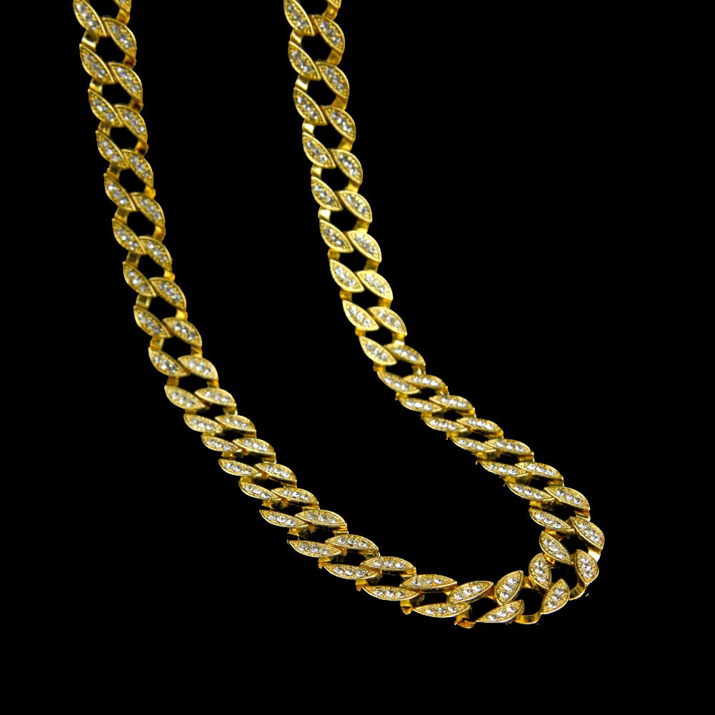 Luxury Cuban Chain Necklace – Diamond-Inspired Iced Design