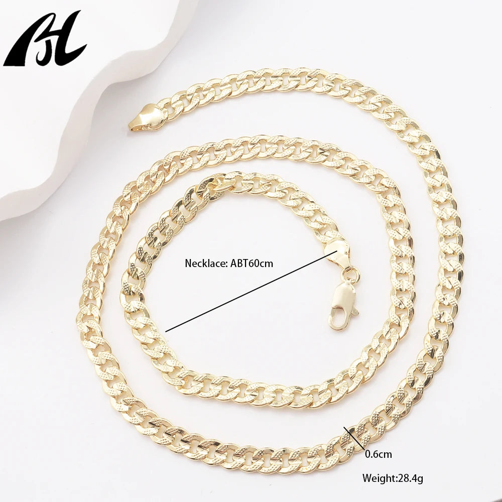 Luxury Cuban & Figaro Gold Chain – 18K Gold Plated (Unisex)