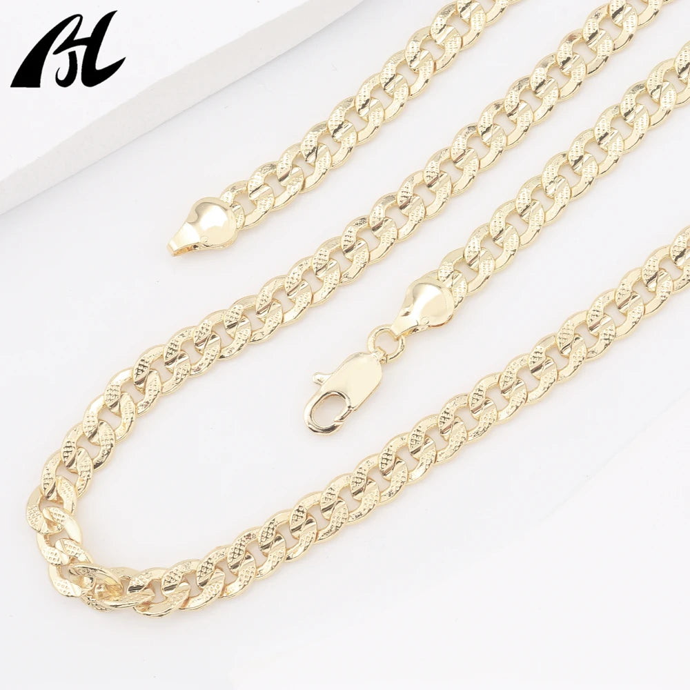 Luxury Cuban & Figaro Gold Chain – 18K Gold Plated (Unisex)