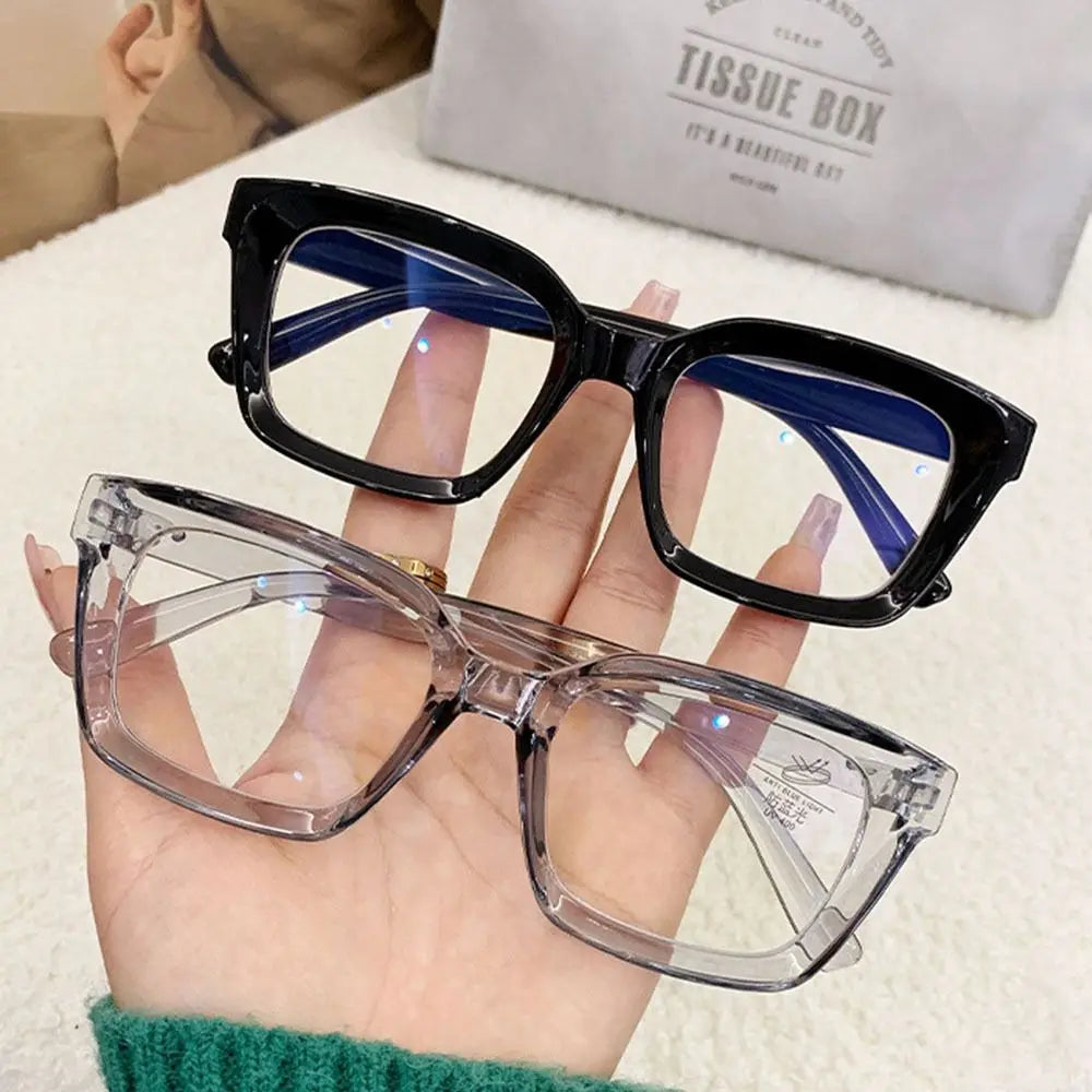 Oversized Square Anti-Blue Light Glasses – Unisex Large Frame Eyewear