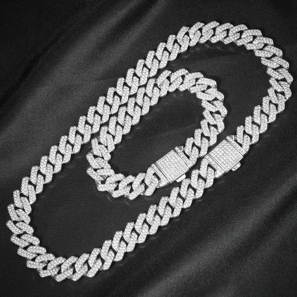 Iced-Out Cuban Chain Luxury Set – Watch, Necklace & Bracelet (3PCS)