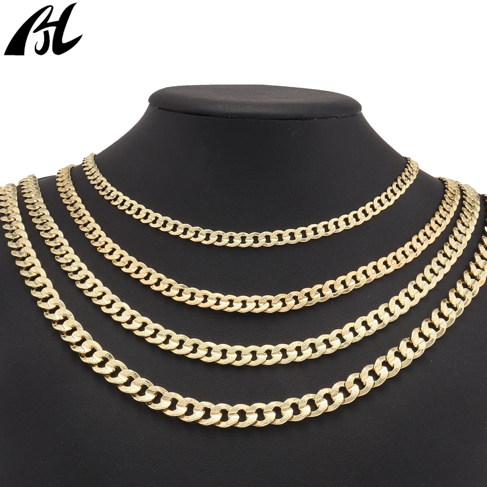 Luxury Cuban & Figaro Gold Chain – 18K Gold Plated (Unisex)