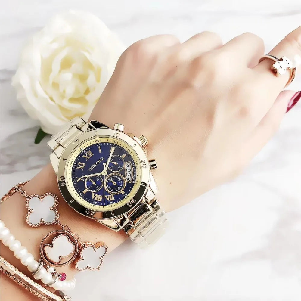 Timeless Elegance Women’s Watch | Luxury Stainless Steel