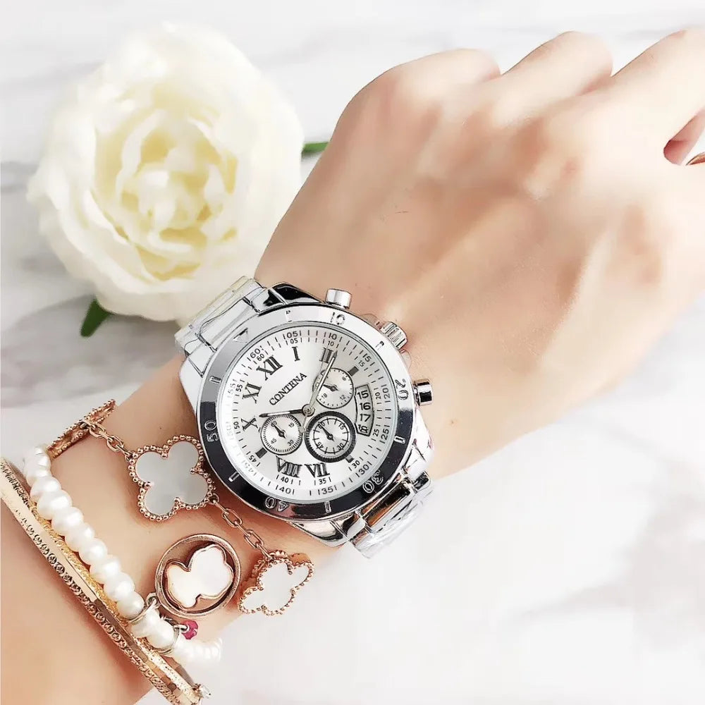 Timeless Elegance Women’s Watch | Luxury Stainless Steel