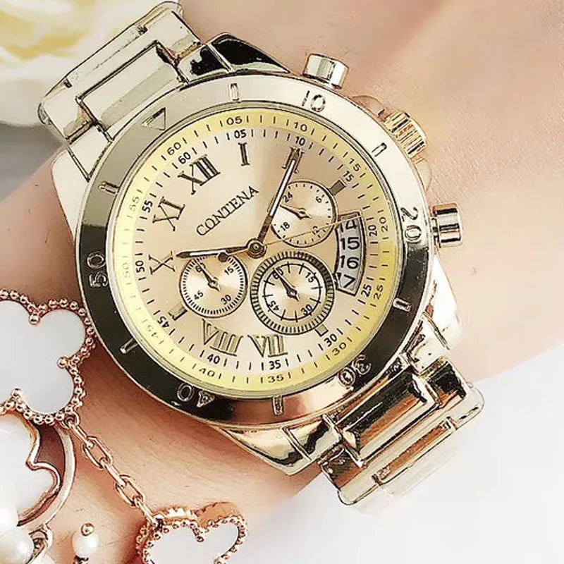Timeless Elegance Women’s Watch | Luxury Stainless Steel