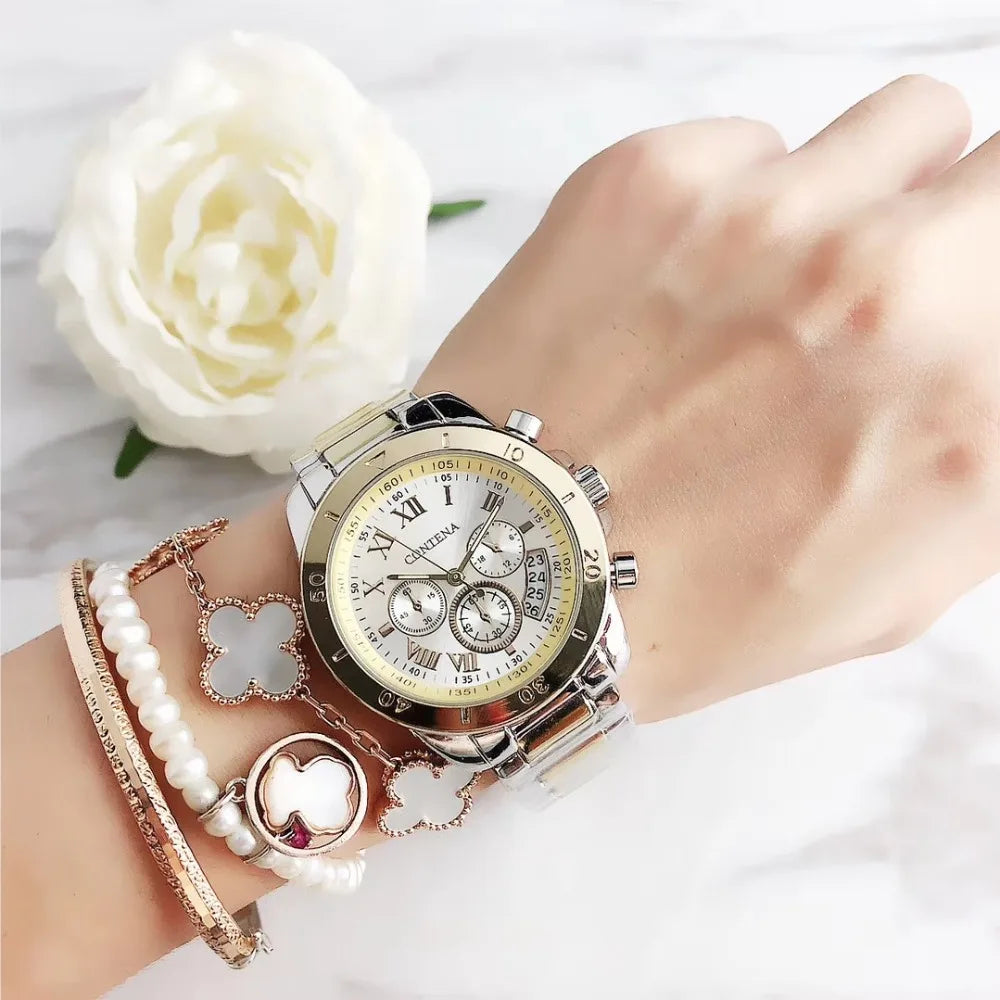 Timeless Elegance Women’s Watch | Luxury Stainless Steel